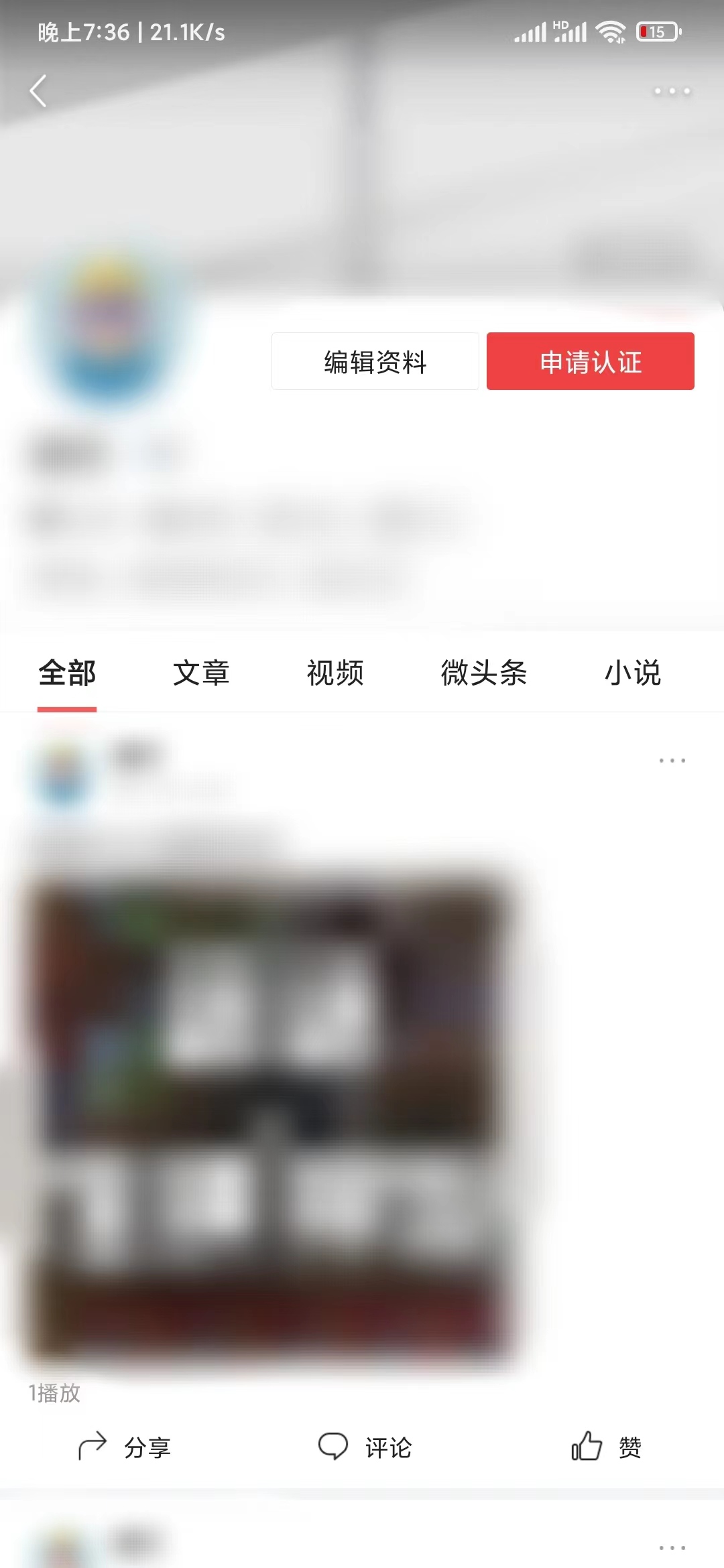 头条搜索极速版主页视频文章