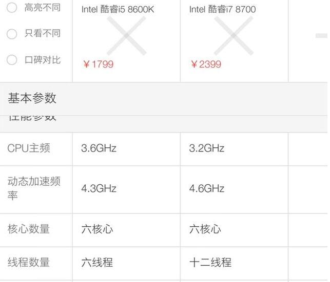 i5 8600k和i7 8700哪个好？