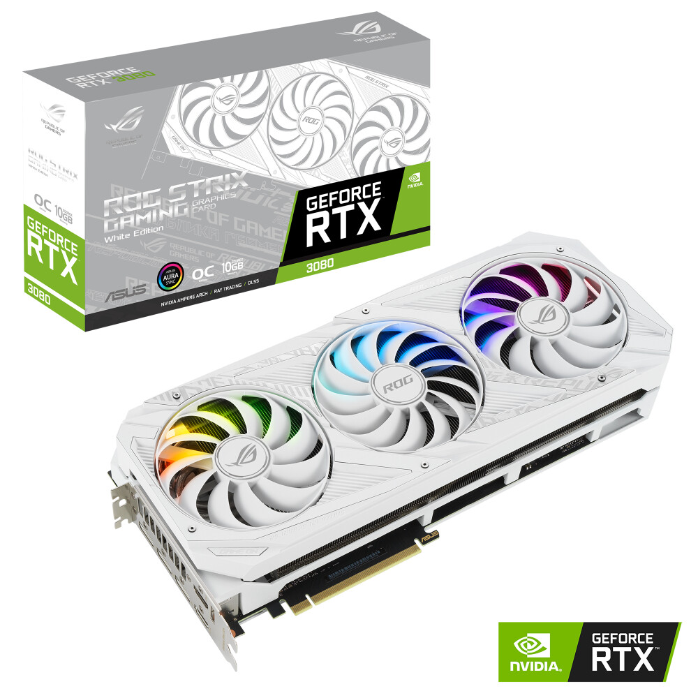 华硕推出其GeForce RTX 30系列图形卡的ROG Strix白色版本