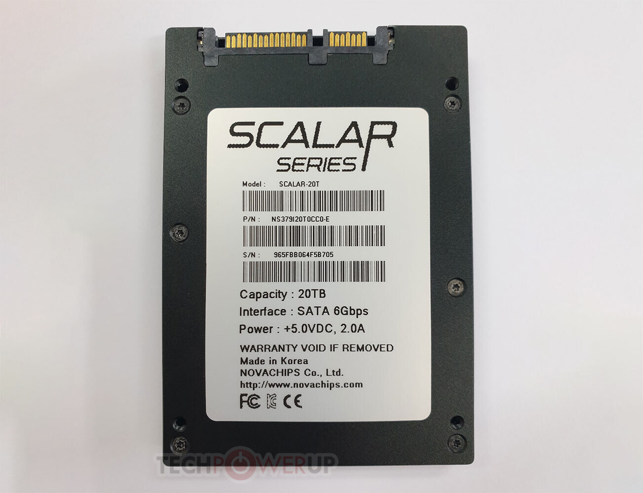 Novachips宣布推出具有20TB容量的SCALAR-20T 2.5英寸SSD