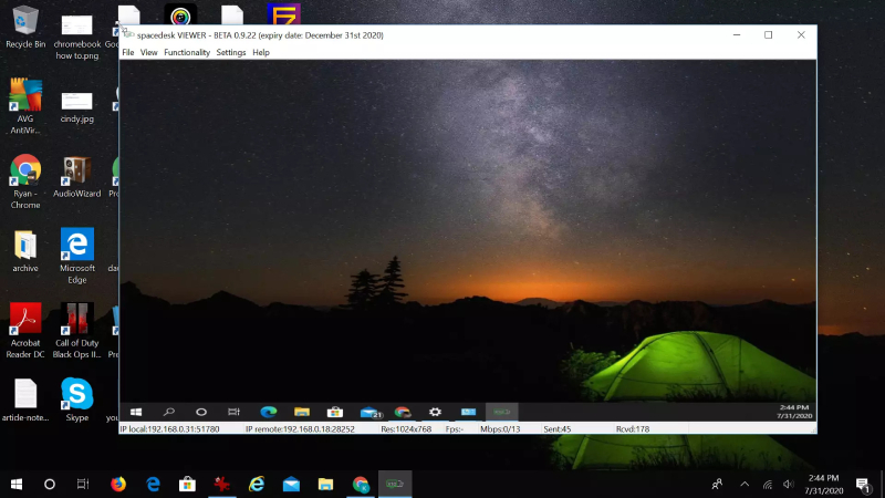 Spacedesk投影屏幕