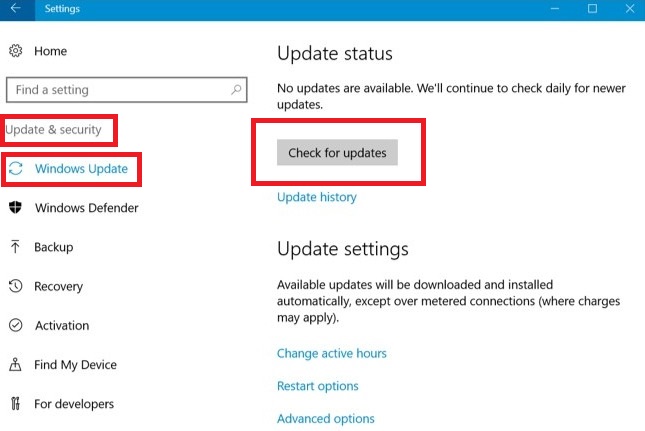 Windows10检查更新