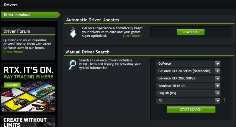 NVIDIA GeForce 驱动程序下载