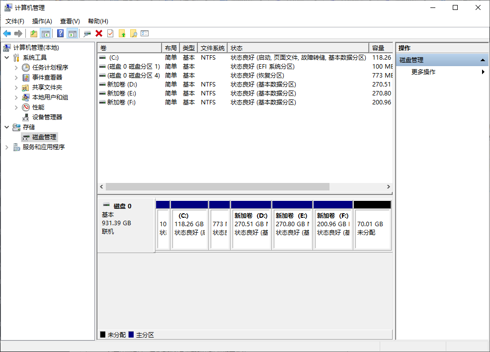 Windows10未分配磁盘